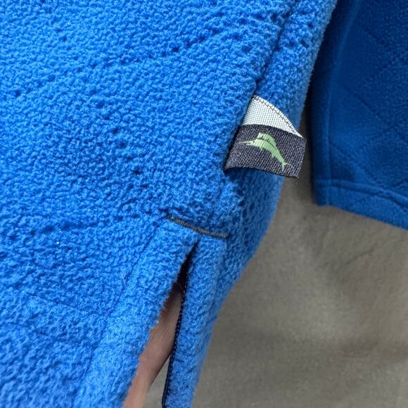 Tommy Bahama Jacket Mens Medium Blue 1/4 Zip Fleece Pullover Coastal RARE STYLE - Picture 5 of 7